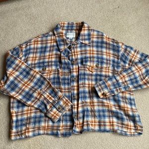 American Eagle Cropped Flannel